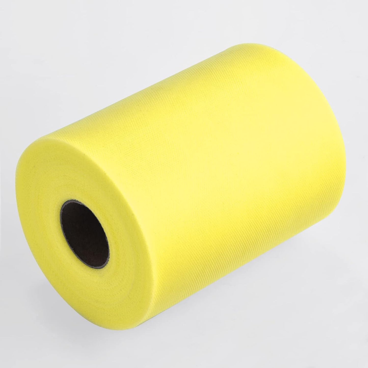 Tulle Rolls 6” by 100 Yards (300 feet) Tulle Roll Spool Fabric for DIY Tutu Skirts Wedding Baby Shower Crafts Decorations Party Supplies(Lemon Yellow)