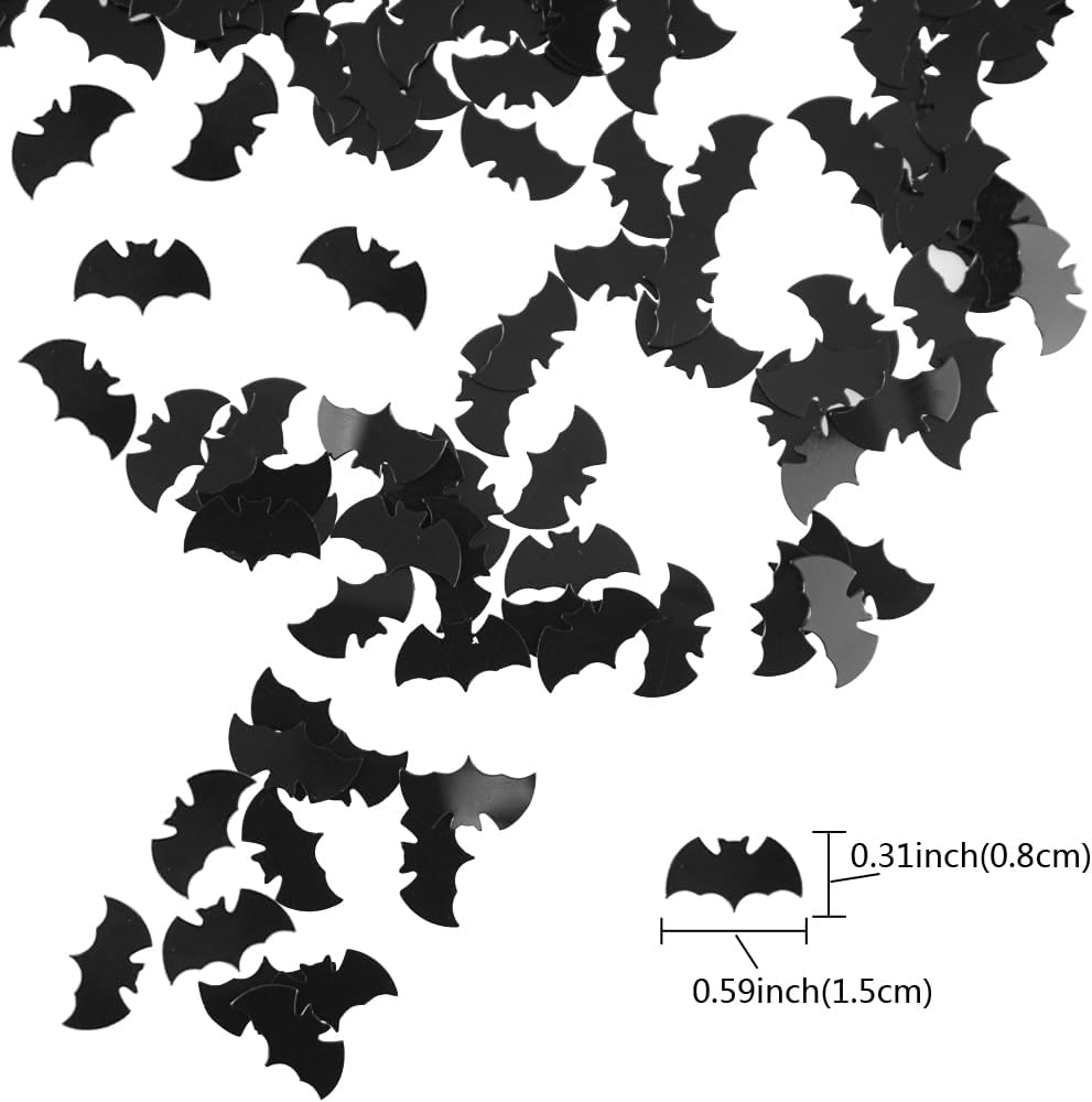 Halloween Confetti Black Spider Web Spider Bat Shaped Confetti Sprinkles for Table Scatter Holiday Party Decorations Supplies