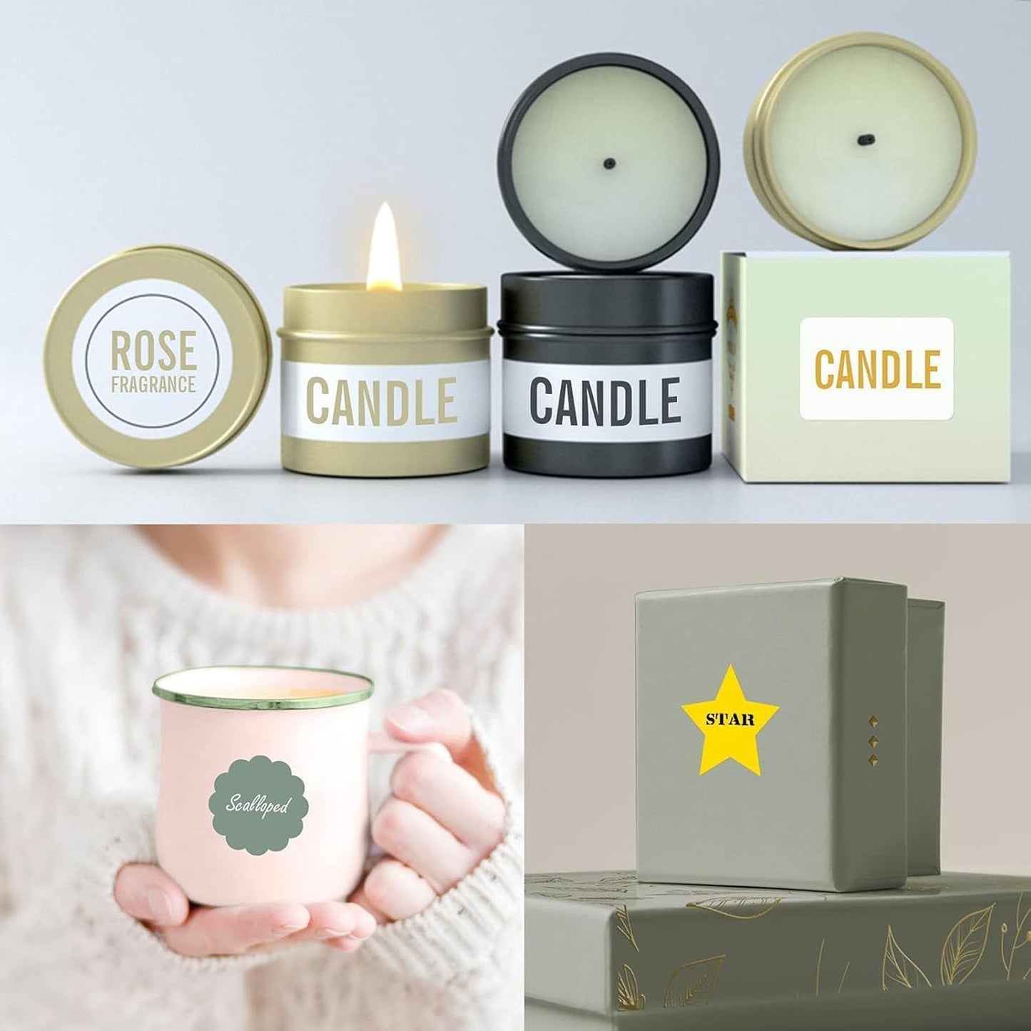 Custom Stickers for Weddings, Birthdays & Businesses - Personalized Labels with Your Logo - Waterproof, Fade and Heat Resistant - Pack of 100-1000 (Custom Text, 5 Inch)