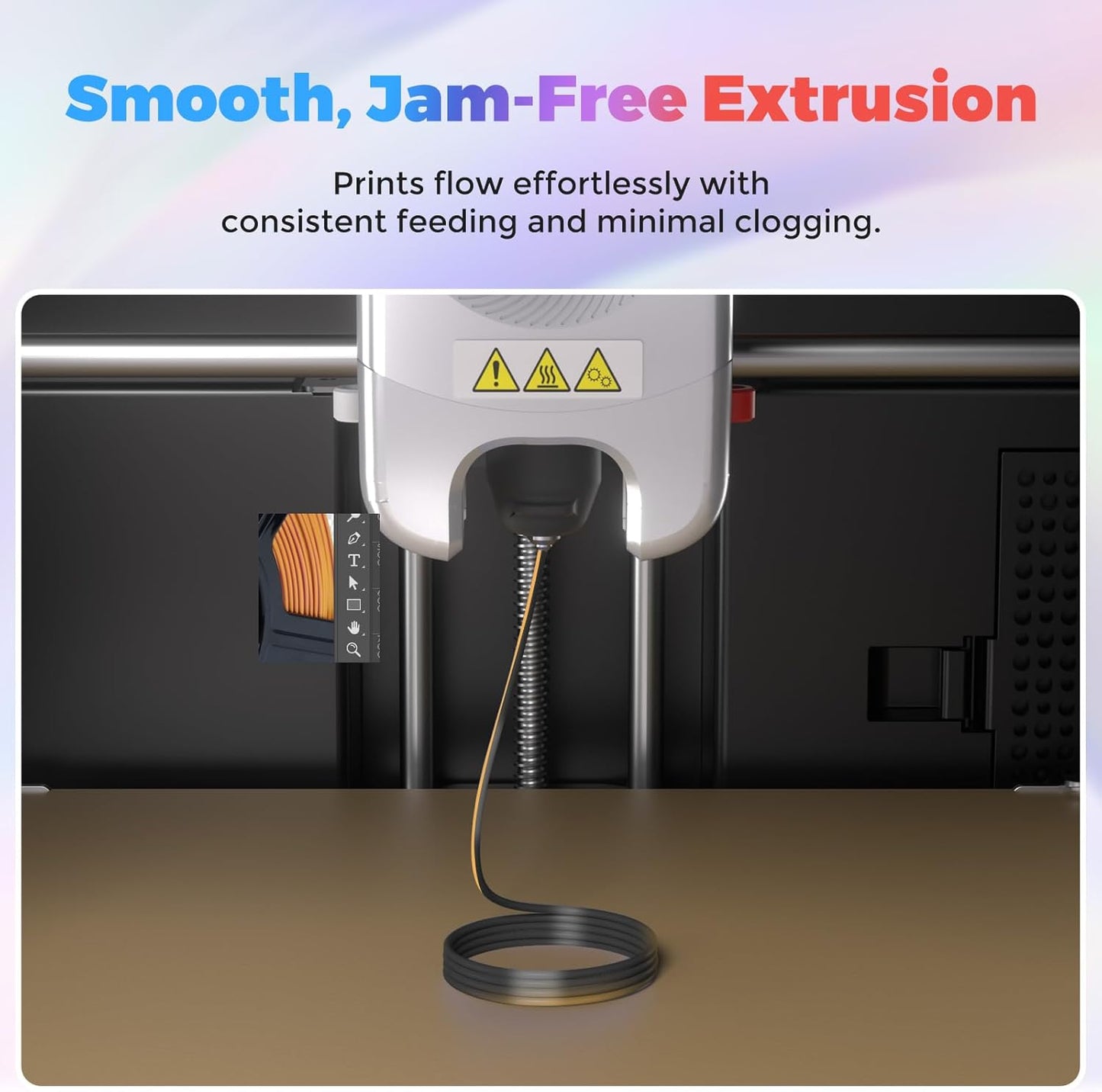 FLASHFORGE Silk Dual Color Filament, Black and Gold 2 in 1 Coextrusion Silk PLA Filament 1.75mm, 3D Printer Filament Color Change 1kg(2.2lbs) Spool, Dimensional Accuracy +/- 0.02mm