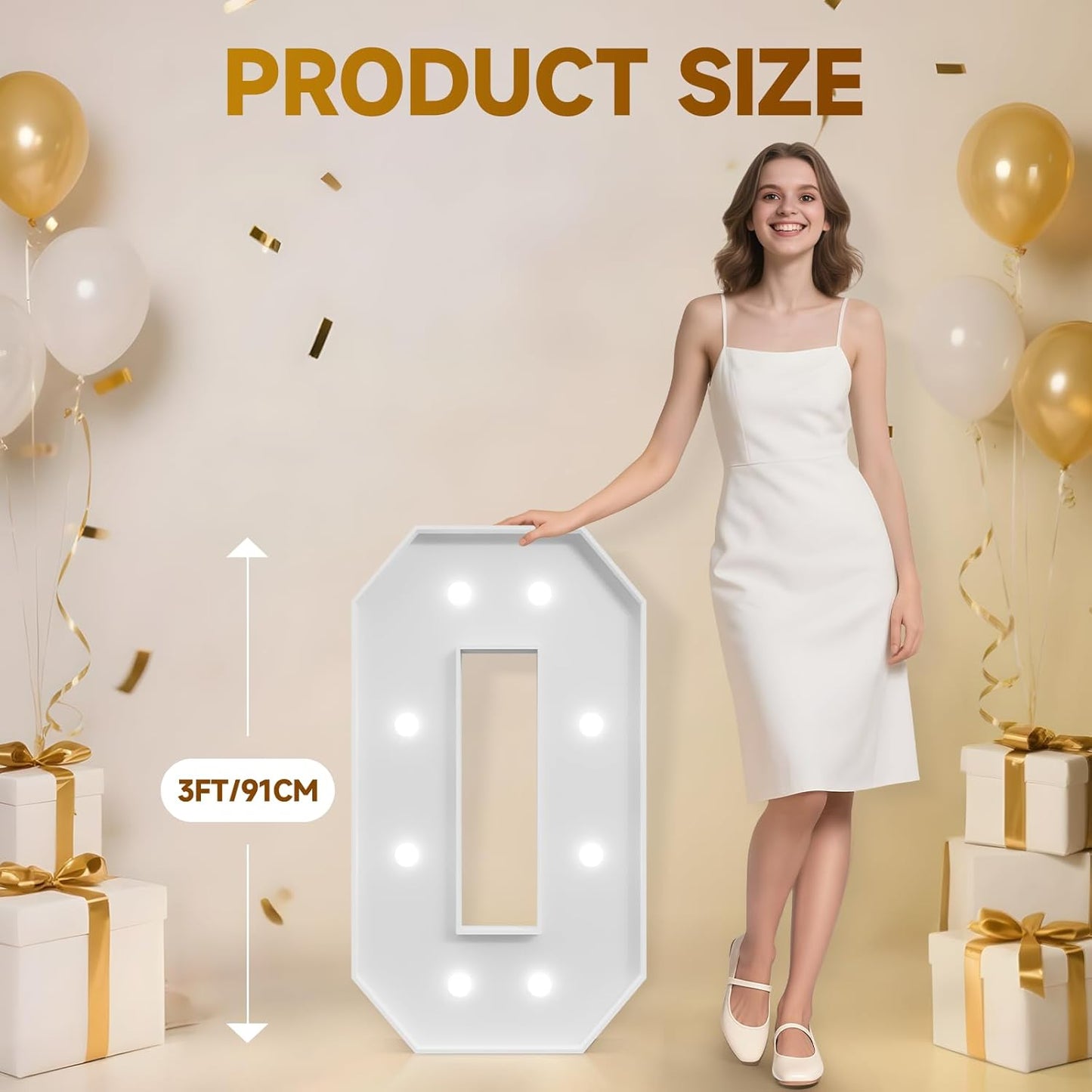 3FT Marquee Numbers 50, Happy 50th Birthday Decorations for Women Men, Large 50 Light up Numbers for Him Her 50 Years Old Birthday Party Supplies, 50th Anniversary Party Decor