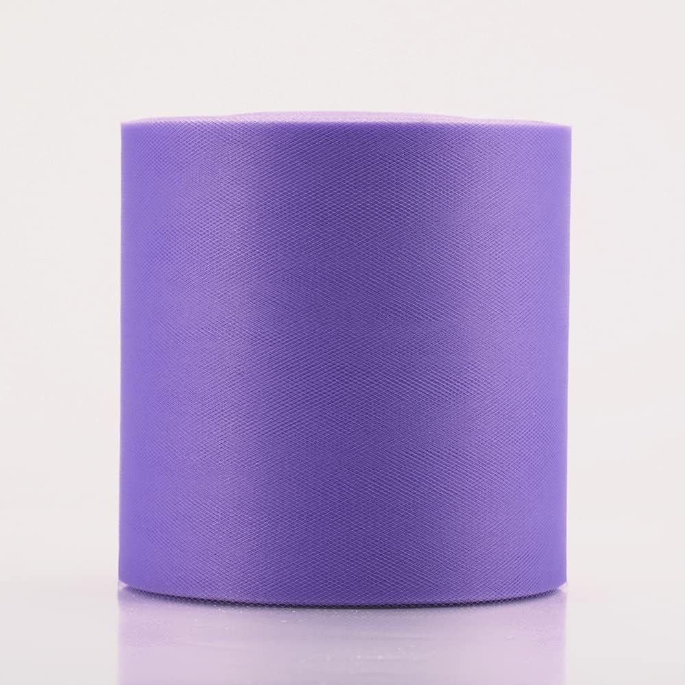 Tulle Rolls 6” by 100 Yards (300 feet) Tulle Roll Spool Fabric for DIY Tutu Skirts Wedding Baby Shower Crafts Decorations Party Supplies (Lavendar)