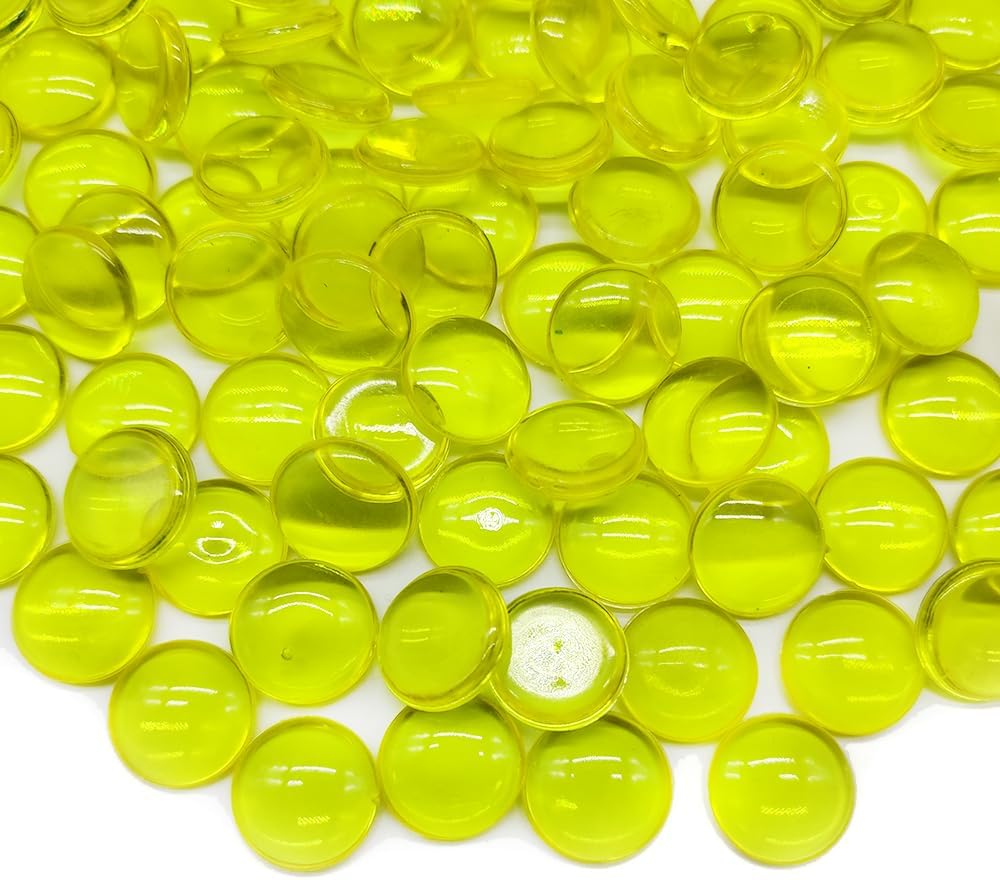 630 PCS Yellow Acrylic Flat Marbles Decorative Gems Table Confetti for Vase Fillers,Table Scatters,Floral Display,Fall Decor,Party Decoration,15 OZ