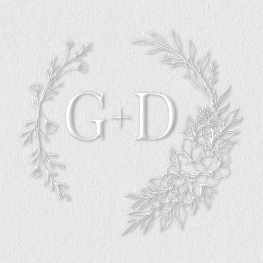 Personalized Wedding Embosser | Custom Made with Initials or Monograms for Couples | Elegant Designs for Stationery, Invitations, Napkins, and More (Design 3)