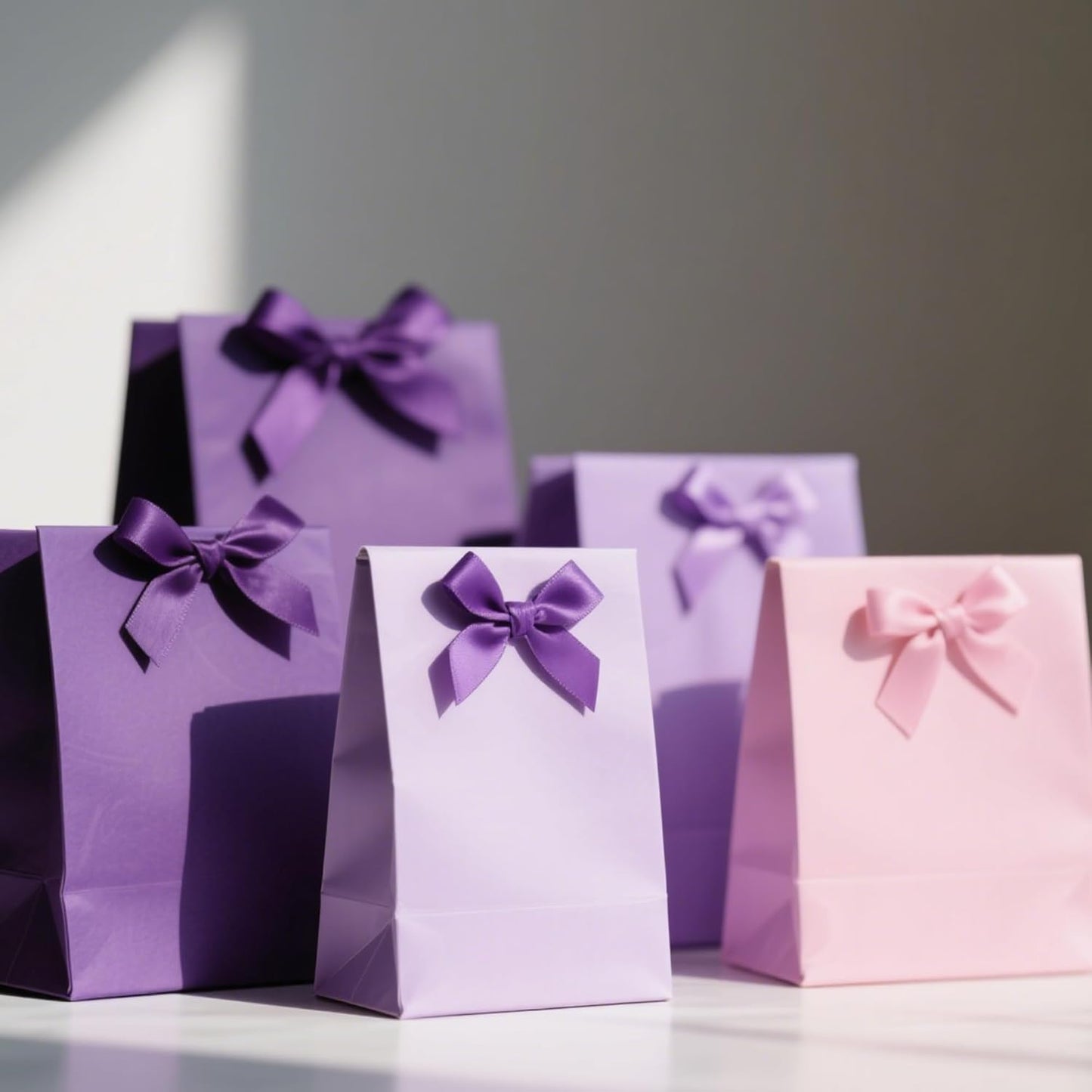 3/8" 6 Colors X 25 Yards Purple Satin Ribbon,150 Yards Assorted Colors Satin Ribbons for Flower Bouquet,Ribbons for Gift Wrapping Happy Birthday Party Decorations