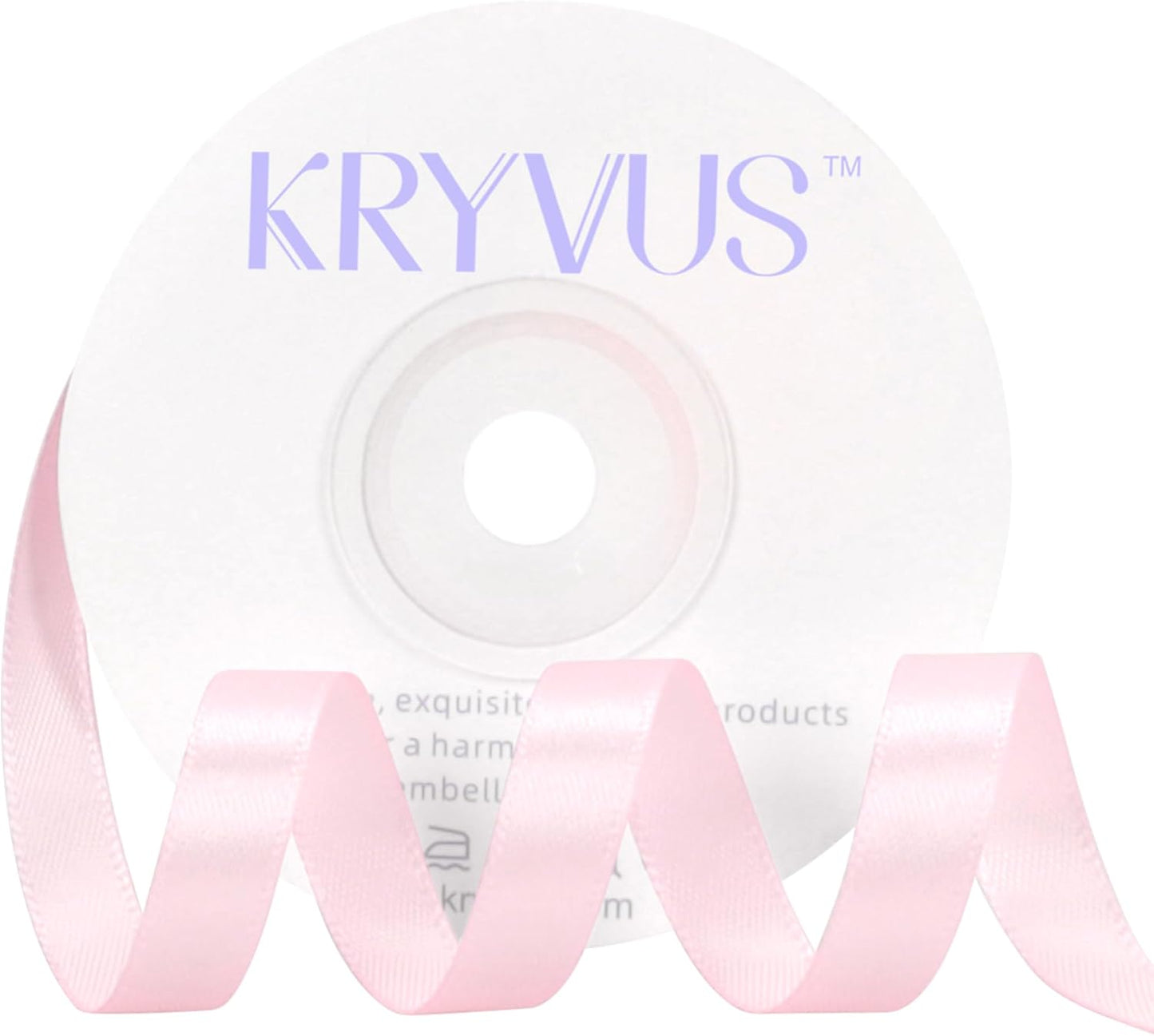 Baby Pink Satin Ribbon 3/8 inch X Continuous 25 Yards, Single Face Polyester Ribbon Perfect for Gift Wrapping, Flower Bouquet, Wedding Decor, Crafts, Bow Making, Sewing and More