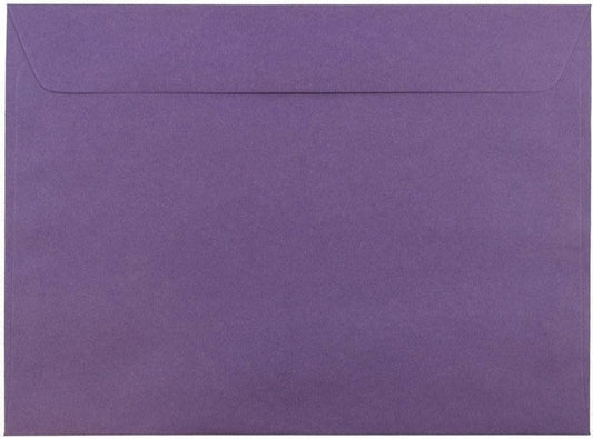 JAM PAPER 9 x 12 Booklet Premium Envelopes - Dark Purple - Bulk 500/Box