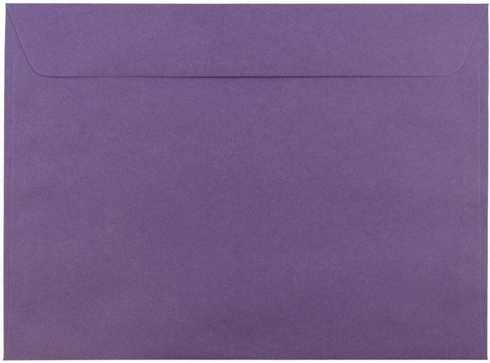 JAM PAPER 9 x 12 Booklet Premium Envelopes - Dark Purple - Bulk 250/Box