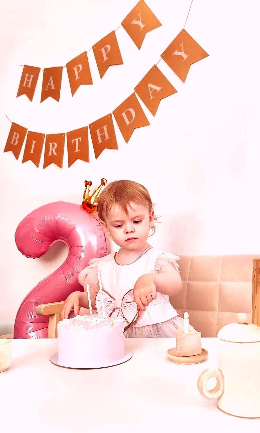 Helium Foil Pink Crown Number 8 Balloon 40 Inch, Mylar Eight Numbers 8 18 28 38 48 58 80 88 Birthday Balloons, Pink Crown Women Men Anniversary Graduations Party Supplies