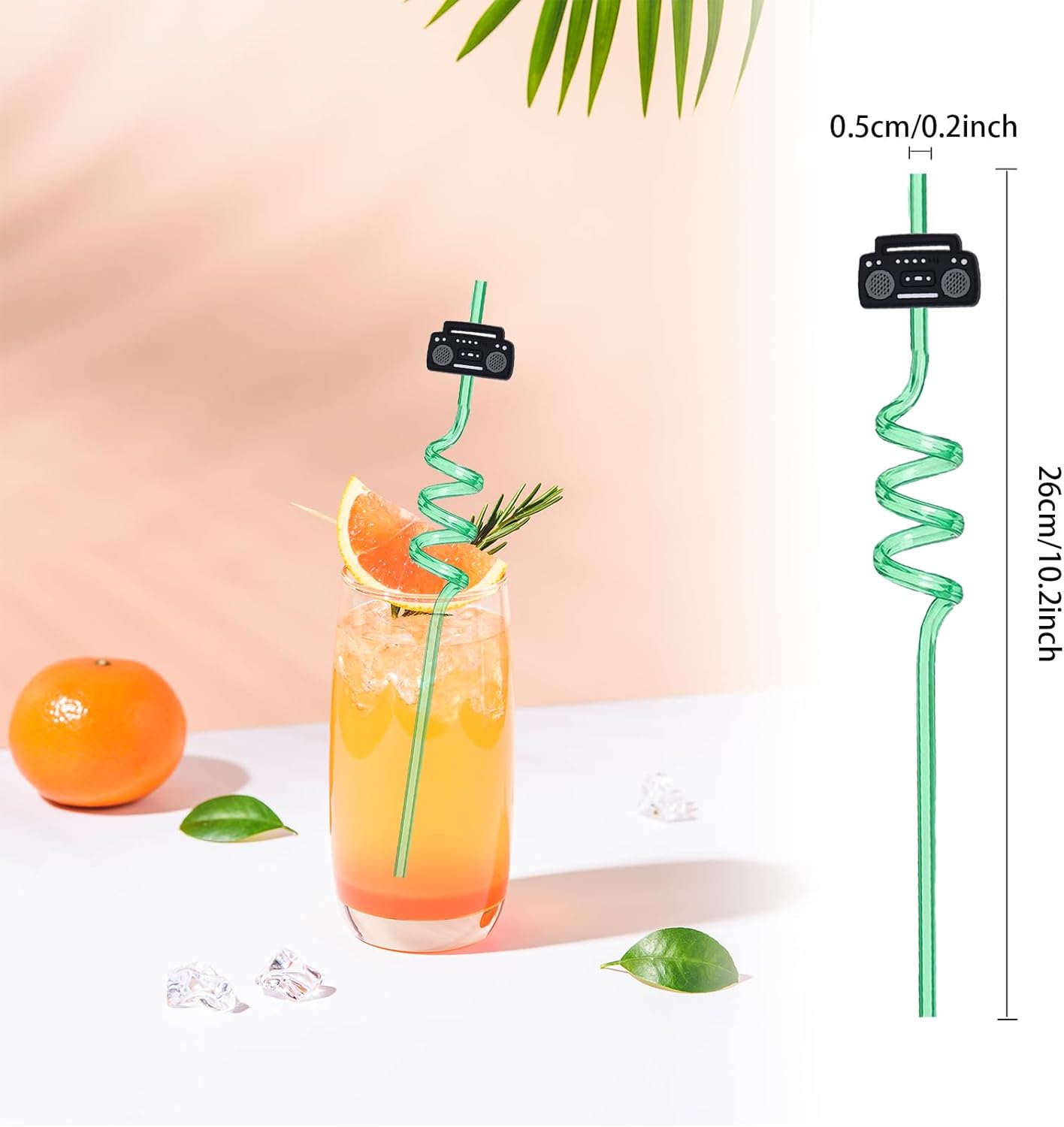 24 Pcs Movie Night Party Plastic Straws Movie Theme Party Supplies Projectors Cinema Ticket Popcorn Drinking Straws for Kids Teens Adults Birthday Party Favors Decorations