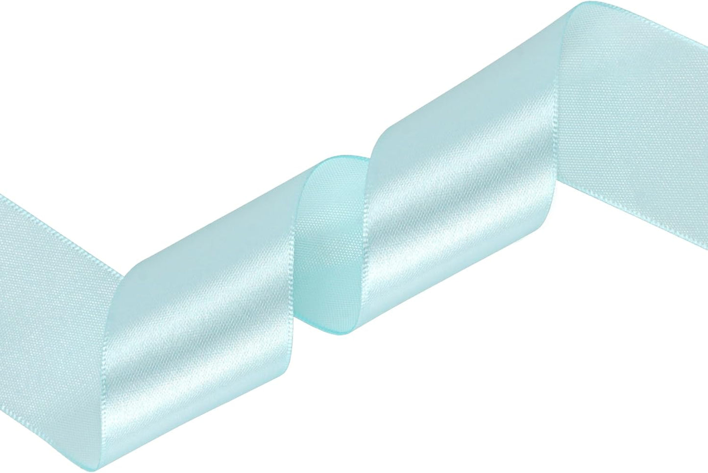 Light Blue Satin Ribbon 1-1/2 inch X Continuous 50 Yards, Single Face Polyester Ribbon Perfect for Gift Wrapping, Flower Bouquet, Wedding Decor, Crafts, Bow Making, Sewing and More