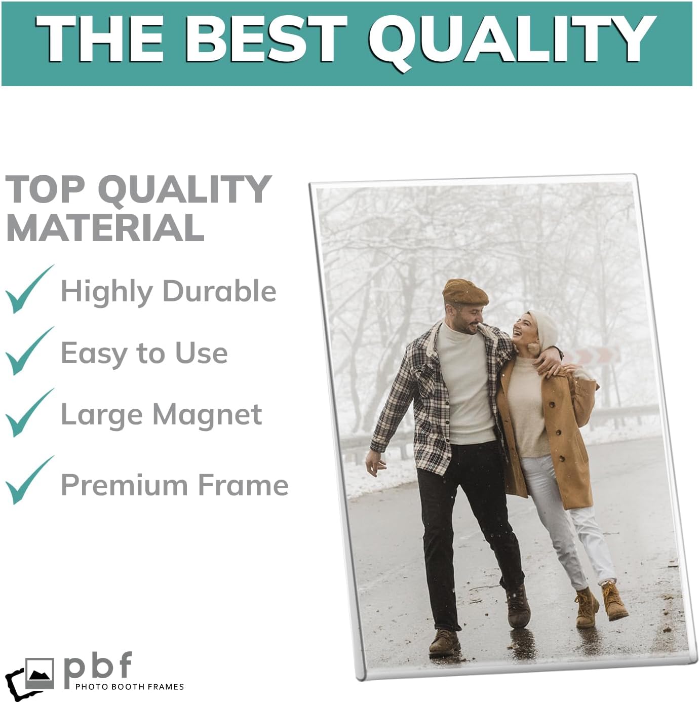 pbf 3-Pack 4x6 & 3-Pack 6x4 Magnetic Picture Frames for Refrigerator | Clear Magnetic Acrylic Frames | Magnetic Photo Holders for Fridge, Locker, Photo Board, Art Display, Sign Holder