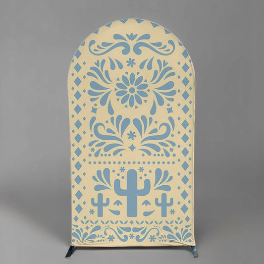 Mexico Theme Arch Stand Covers Fiesta Wedding Party Elastic Fabric Background Birthday Baptismx Baby Shower Decor Props (100x200cm(W40''H78''),G-3743)