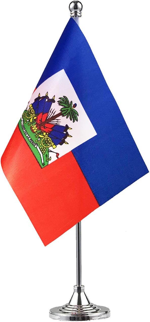 Haiti Haitian Flag Table Desk Flags,Office Flag,International World Country Flags Banners,Festival Events Celebration,Office Desk Home Decoration
