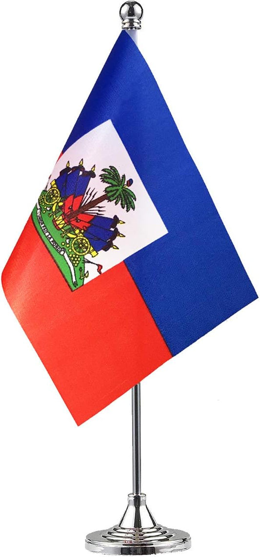 Haiti Haitian Flag Table Desk Flags,Office Flag,International World Country Flags Banners,Festival Events Celebration,Office Desk Home Decoration