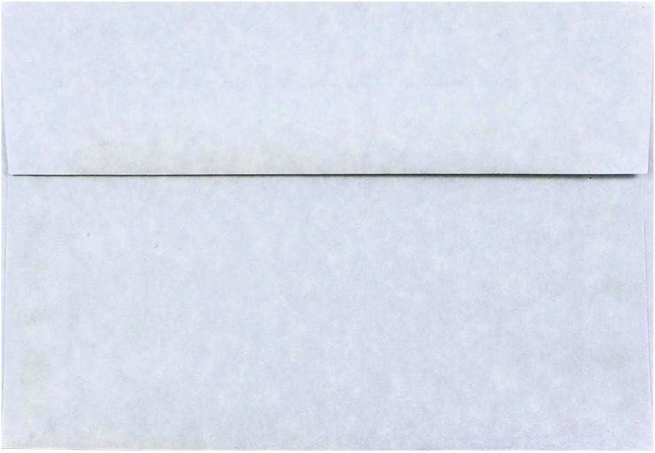 JAM PAPER A8 Parchment Invitation Envelopes - 5 1/2 x 8 1/8 - Blue Recycled - 50/Pack