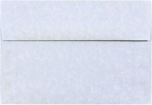 JAM PAPER A8 Parchment Invitation Envelopes - 5 1/2 x 8 1/8 - Blue Recycled - 50/Pack