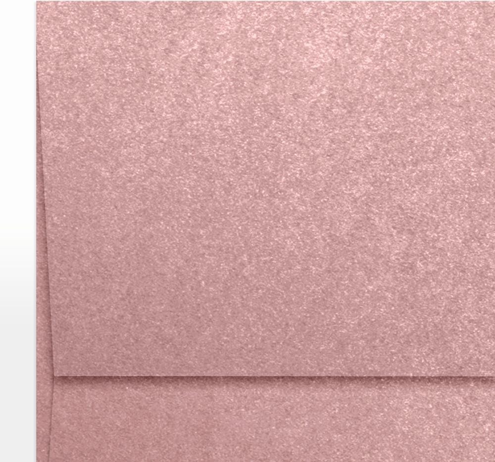 LUXPaper A7 Invitation Envelopes | Peel & Press | 5 1/4" x 7 1/4" | Misty Rose Metallic - Sirio Pearl | 84lb. Text | 250 Qty