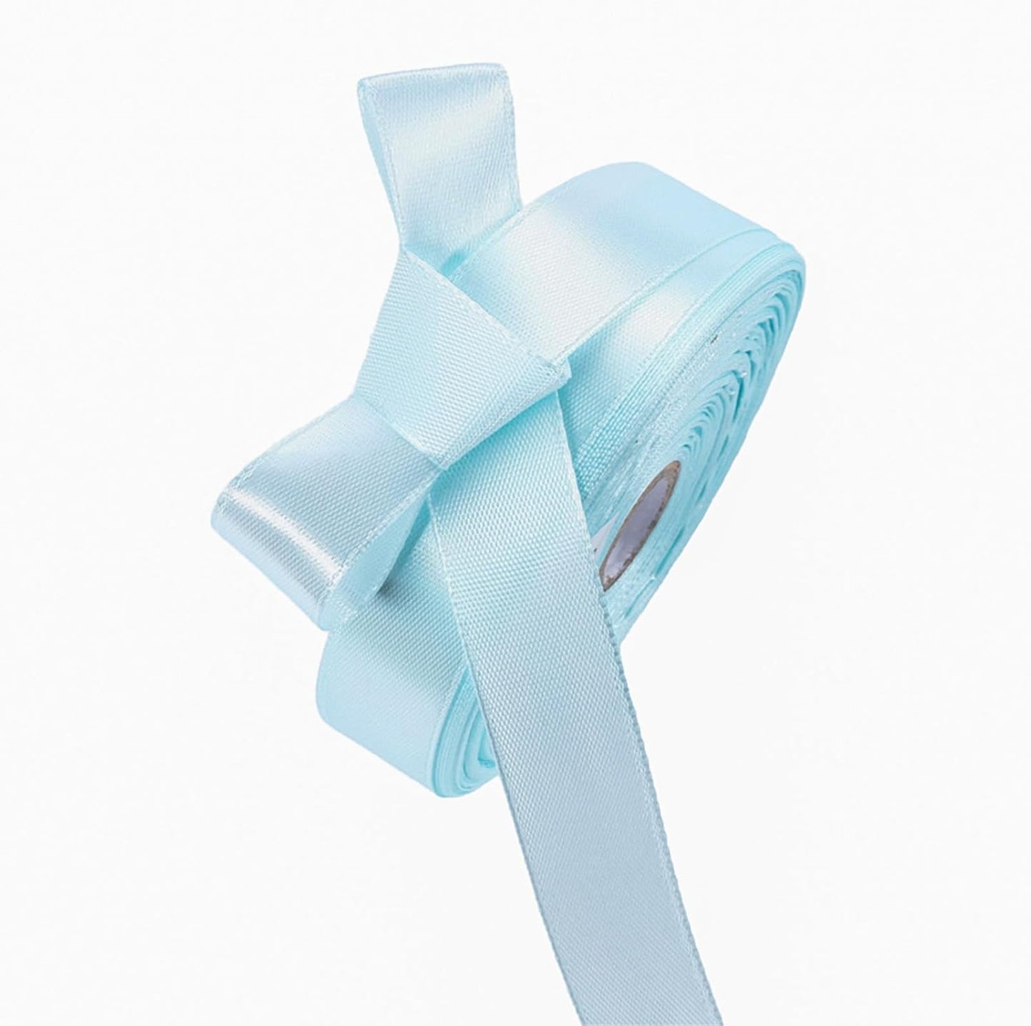 5/8" x 50 Yards Light Blue Satin Ribbon Single Faced Fabric Ribbons for Gift Wrapping, Crafting, Bows Making, Sewing, Wedding, Home Decor