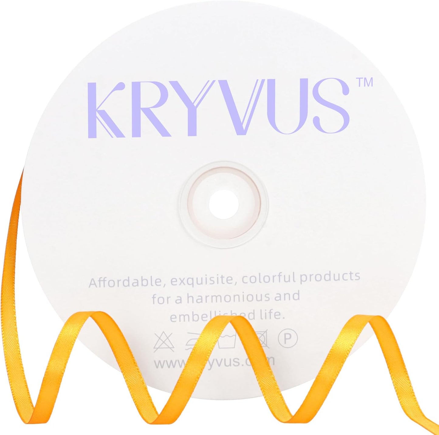 Yellow Satin Ribbon 1/4 inch X Continuous 100 Yards, Single Face Polyester Ribbon Perfect for Gift Wrapping, Flower Bouquet, Wedding Decor, Crafts, Bow Making, Sewing and More