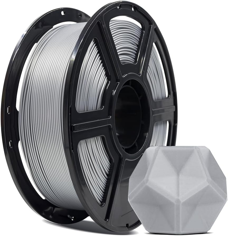 FLASHFORGE 3D Printer Filament, PLA PRO Filament 1.75mm, 1KG Spool (2.2lbs), Dimensional Accuracy +/- 0.02mm for FDM 3D Printers, Better Tenacity & No Knotting (Silver)
