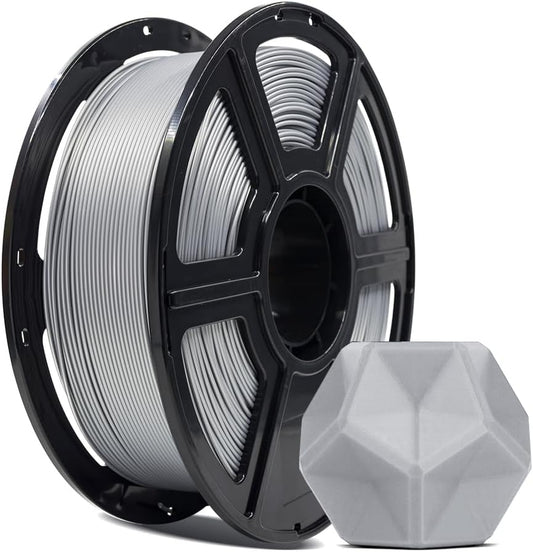 FLASHFORGE 3D Printer Filament, PLA PRO Filament 1.75mm, 1KG Spool (2.2lbs), Dimensional Accuracy +/- 0.02mm for FDM 3D Printers, Better Tenacity & No Knotting (Silver)