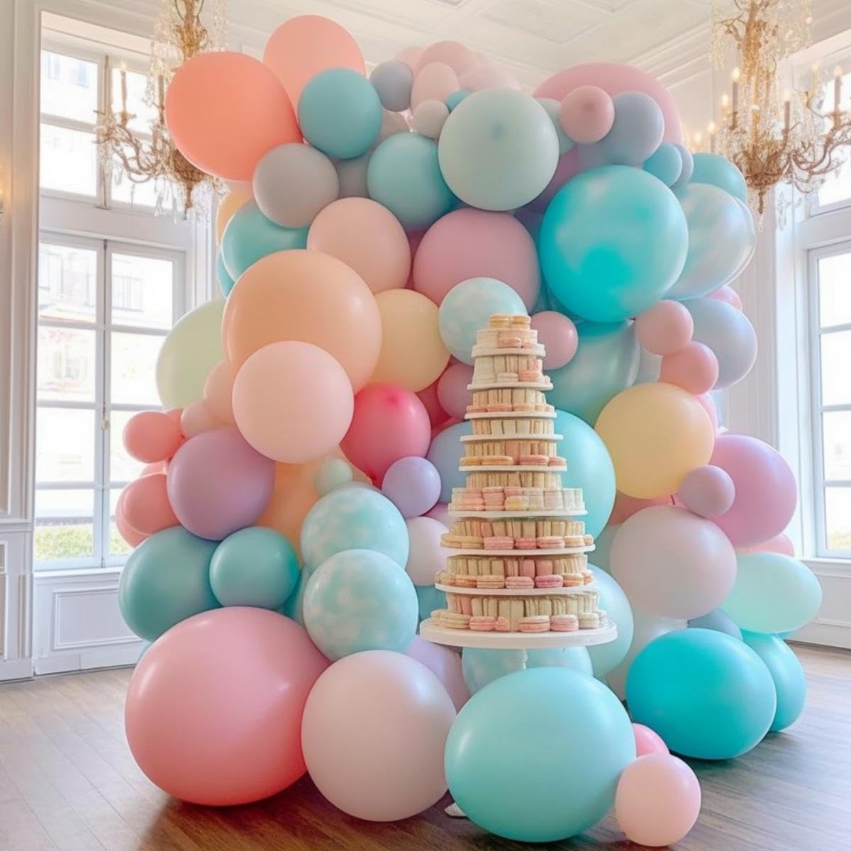 90 Pack 18 inch Pastel Balloons 10 Kinds Colors Latex Colorful Party Balloon Bulk for Various Party Events Decorations