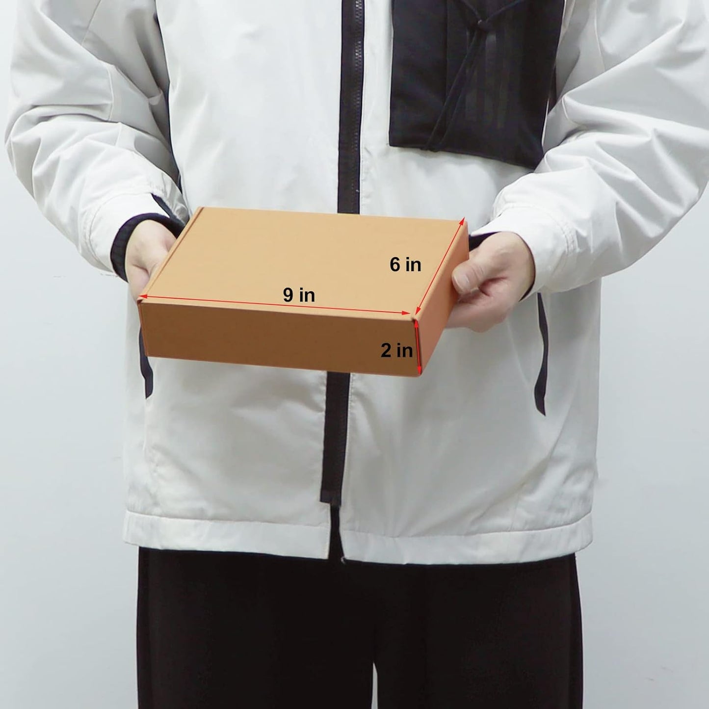 MEBRUDY 9x6x2 Inches Shipping Boxes Pack of 50, Small Corrugated Cardboard Box for Mailing Packing Literature Mailer