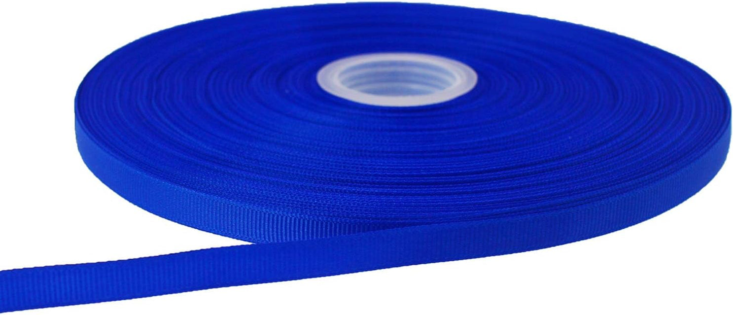 Jesep One Roll 100 Yards 3/8" Soild Grosgrain Ribbon Boutique Gift Wrapping Package Ribbon, DIY Crafts Bow Hair Headband Accessories Assorted Ribbon#352 (3/8" 10mm, Royal Blue)