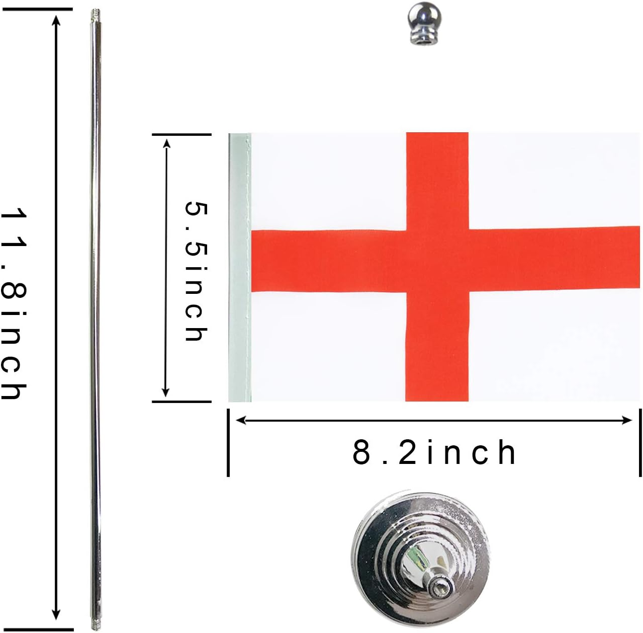 GentleGirl.USA England Table Flags,Stick Small Mini England people Flag Office Desk Flag on Stand with Stand Base, International Festival England Theme Party Decoration,Home Desk Decoration