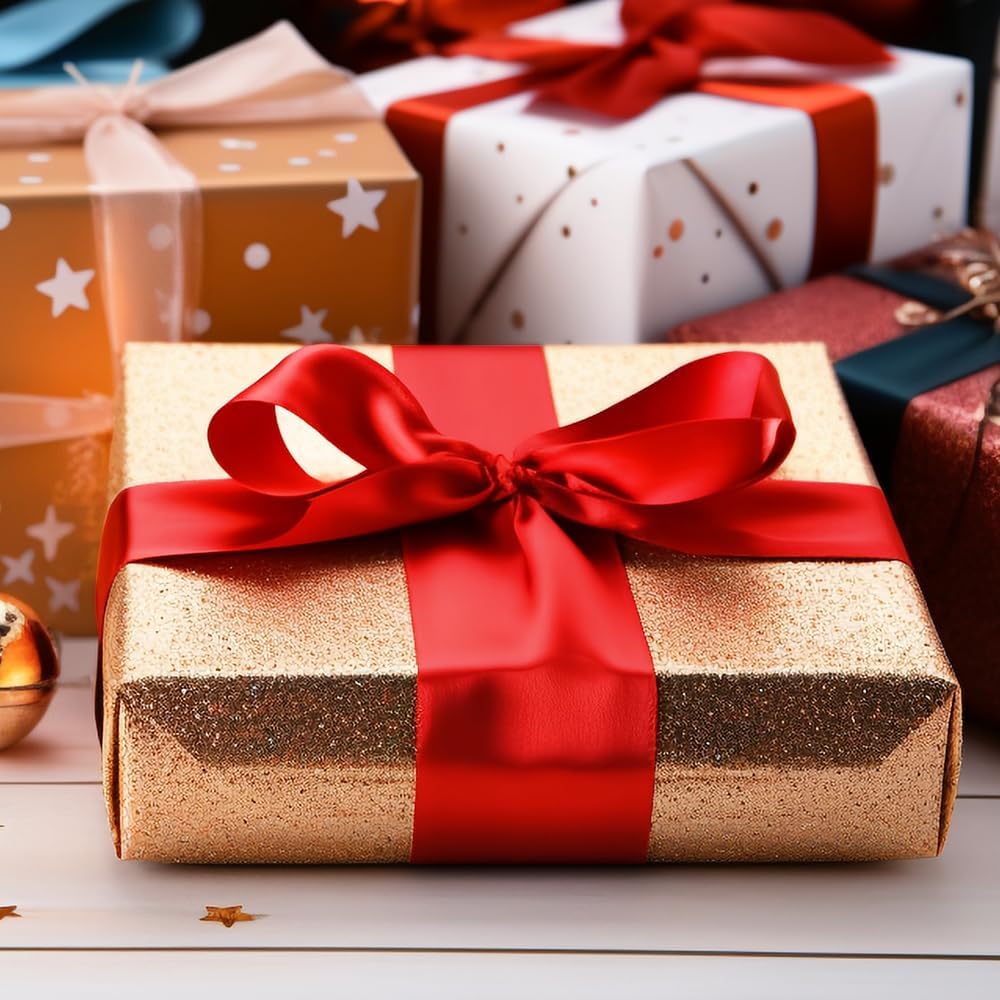 4 Inch 25 Yard Wide Satin Ribbon Light Purple, Solid Fabric Large Ribbon Roll for Cutting Ceremony Wedding Opening Party Decoration, Chairs, Sewing, Festival Pageant Sashes