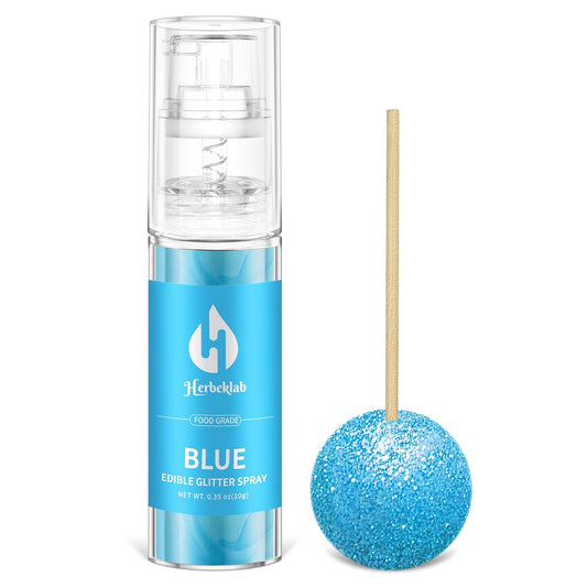 Blue Edible Glitter Spray - 10g Edible Blue Glitter for Cakes Food Grade Drink Glitter for Cocktails Chocolate Cake Pop Strawberry