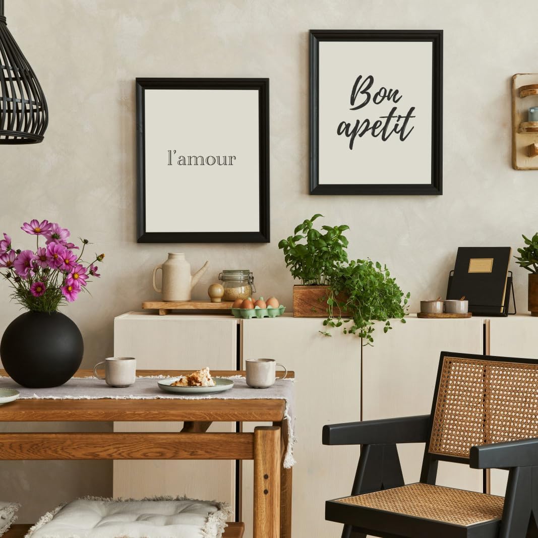 KTKDE 8.5 by 11 Picture Frame Black, Picture Frames 8.5 x 11frame with Shatter Resistant Plexiglass for Wall Mounting Display Horizontally or Vertically Hanging, Diploma Certificate Frames 8.5 x 11