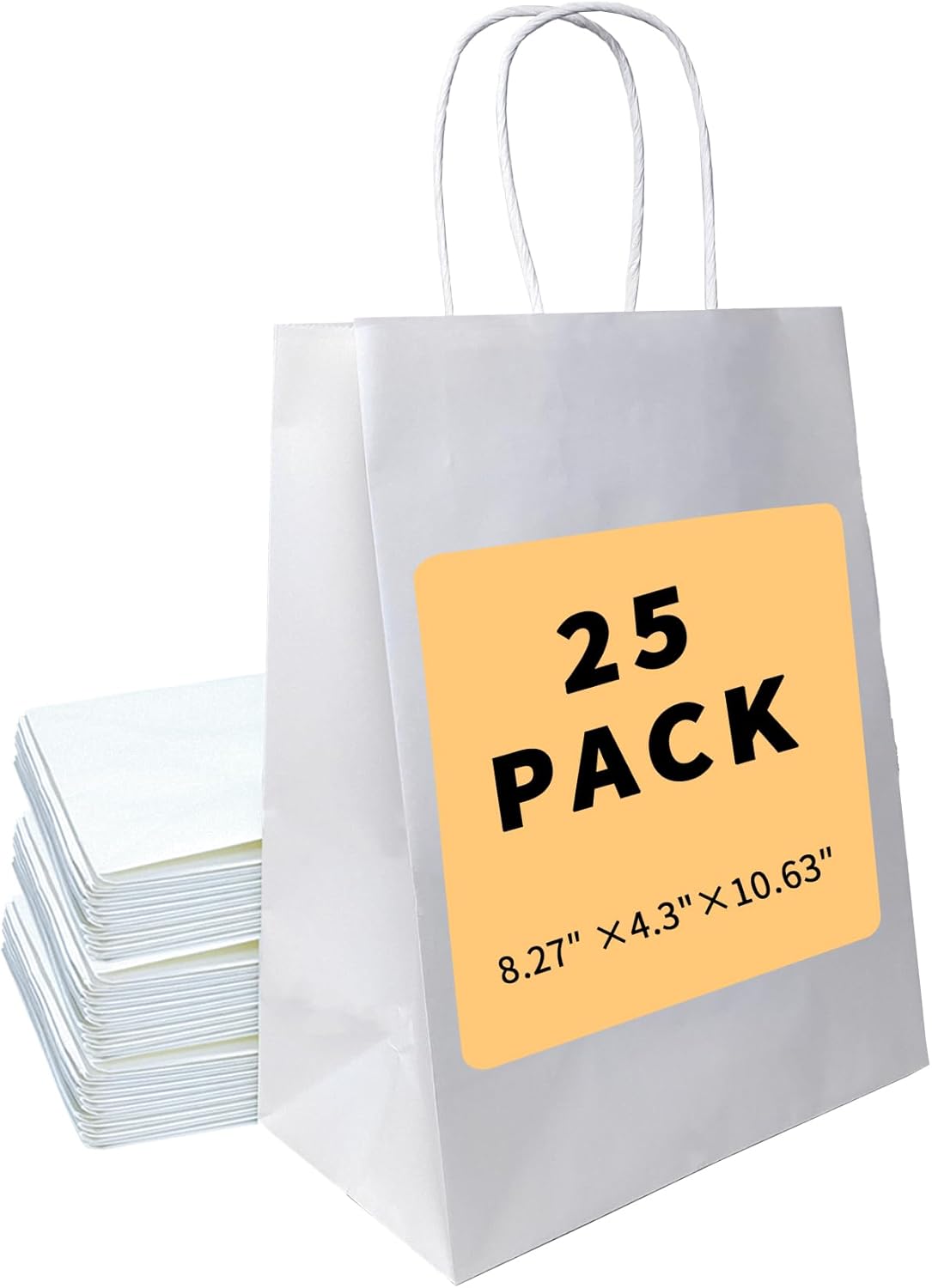 BAG BOX Gift Bags Paper Bags with Handles,Kraft Paper Shopping Bags For Small Business Small Gift Bag with Handles for Grocery Birthday Party Supplies