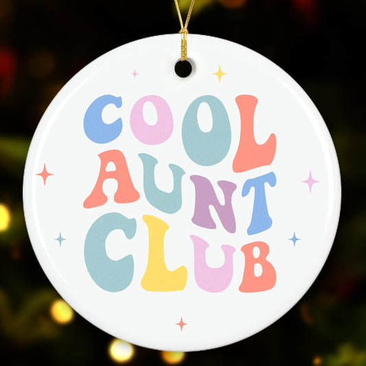 NewEleven Gifts for Aunt from Niece, Nephew for Auntie, Sister - Auntie Announcement, Promoted to Aunt, Best Aunts Ever Gift - Christmas Tree Decoration Ceramic Ornament