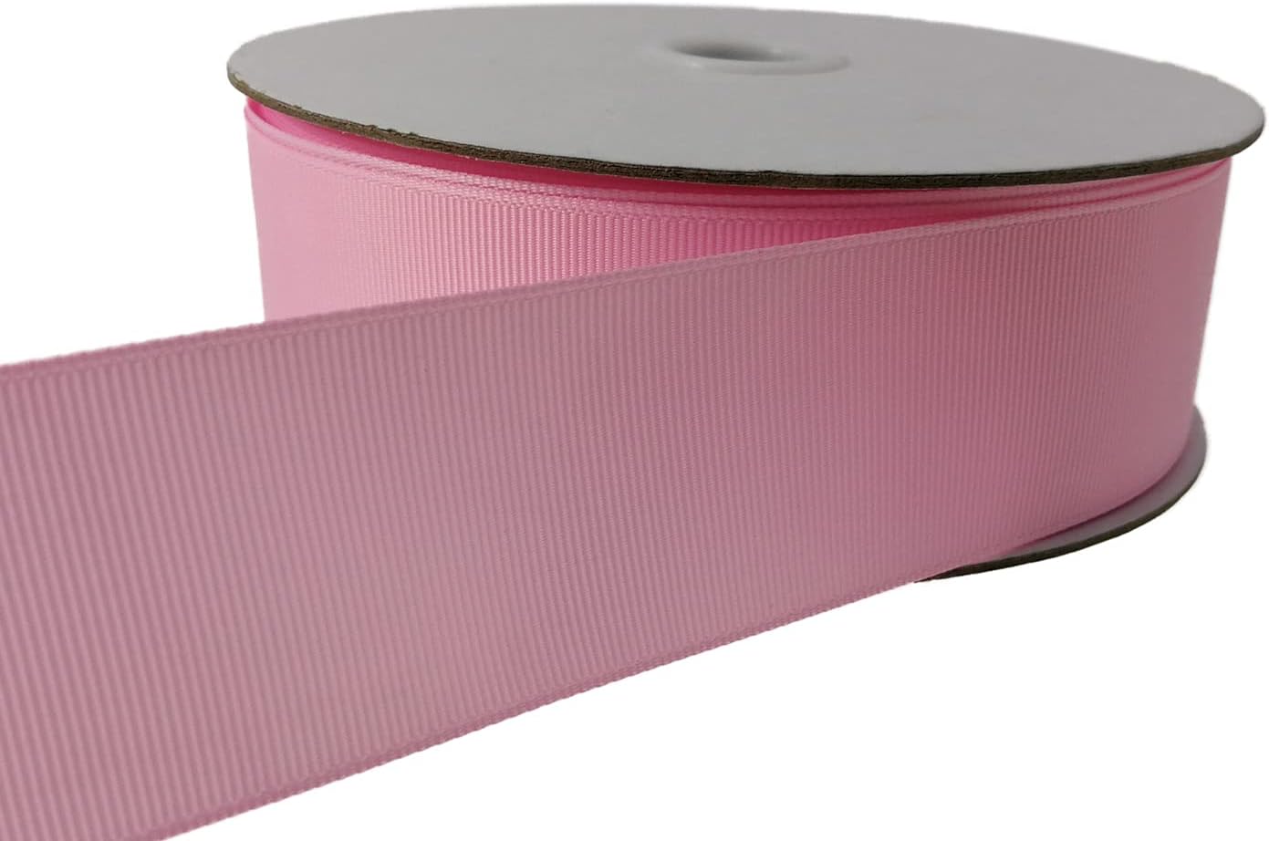 One Roll 50 Yards Soild Pink Grosgrain Ribbon 1 1/2 inch Flower Bouquets Ribbons-1.5 inch Thick Gift Wrapping Ribbon-DIY Crafts Bow Hair Headband Accessories Ribbons #123(38mm)