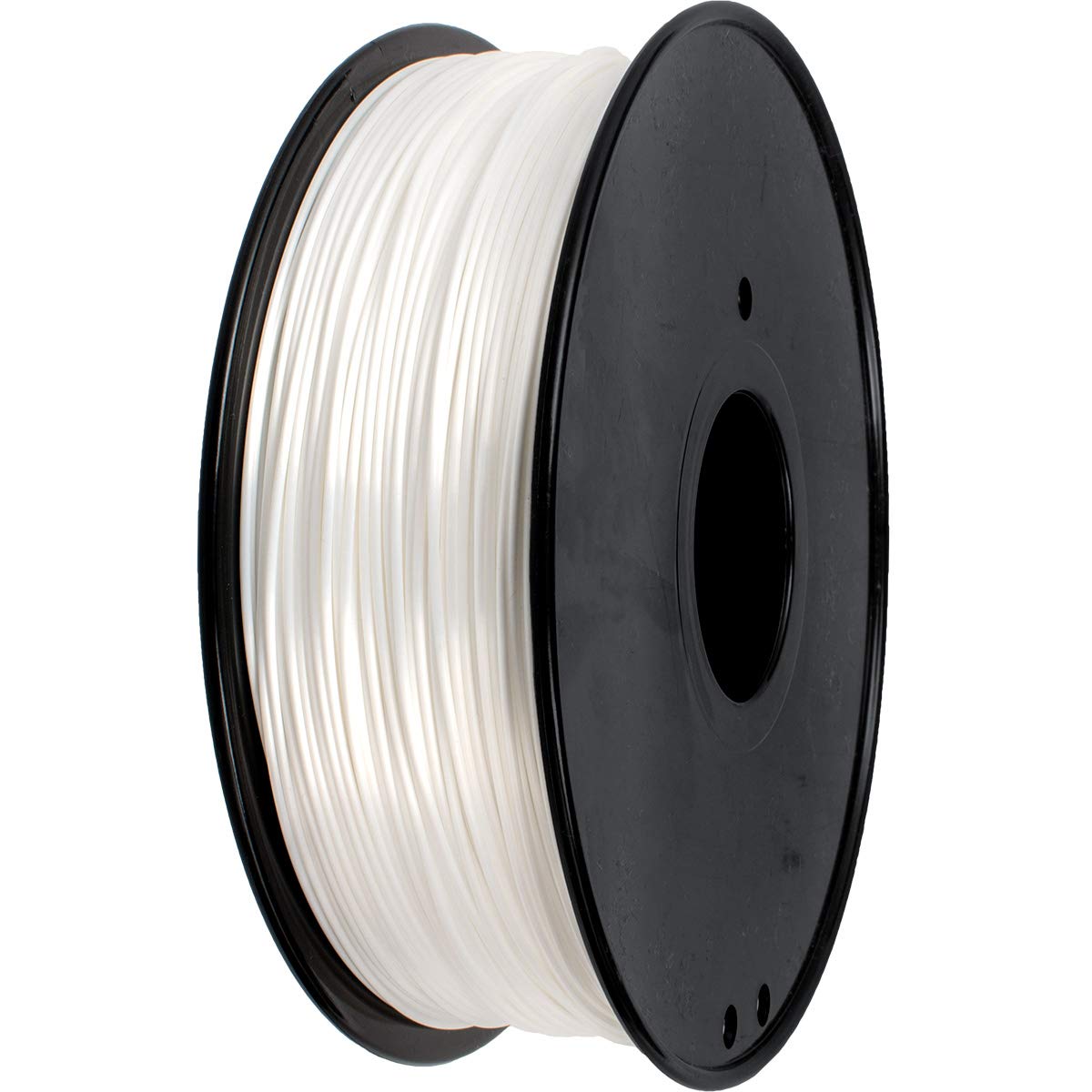 Geeetech Silk PLA Filament 1.75mm for 3D Printer, Metal-Like Shiny Consumable 1kg (2.2lbs) 1 Spool, Dimensional Accuracy +/- 0.03 mm,Metallic White