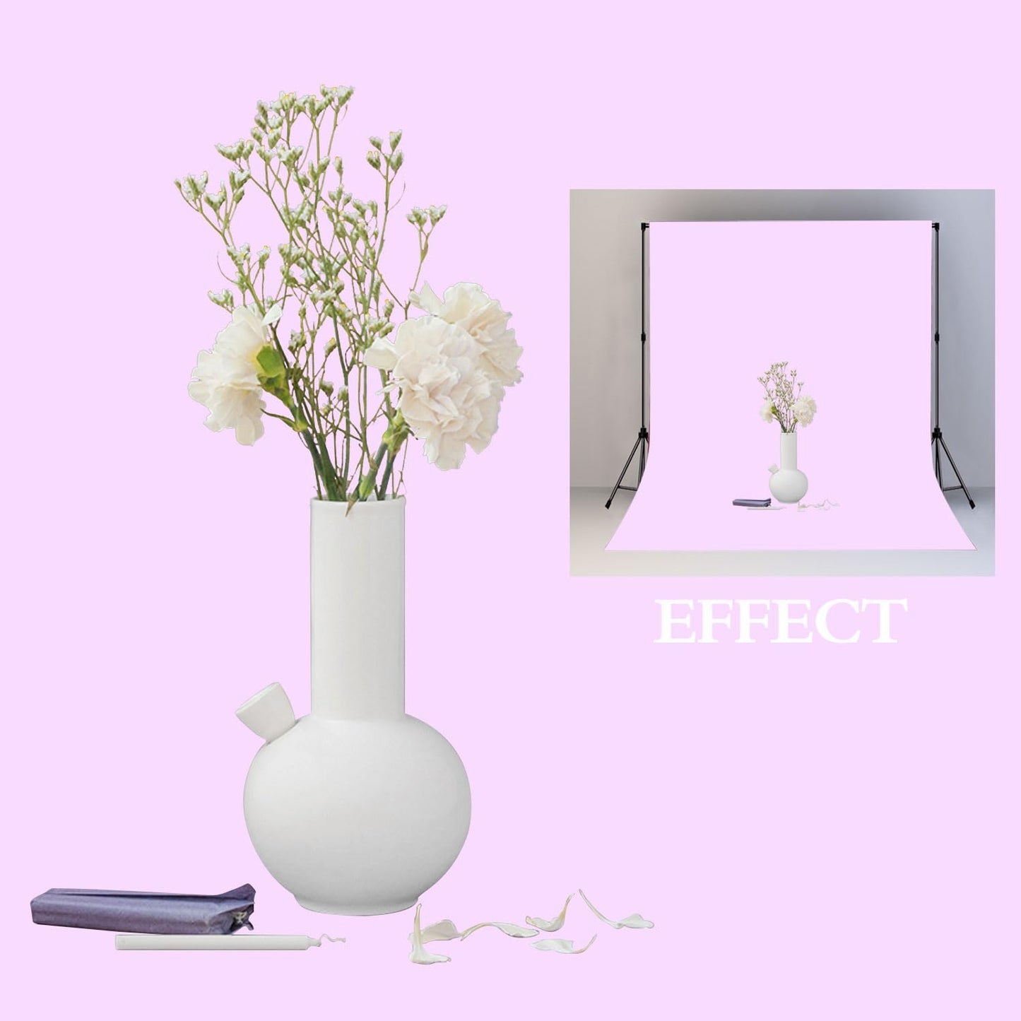 Light Purple Portrait Backdrop 8x10ft Zoom Meeting Photo Studio Shooting Props