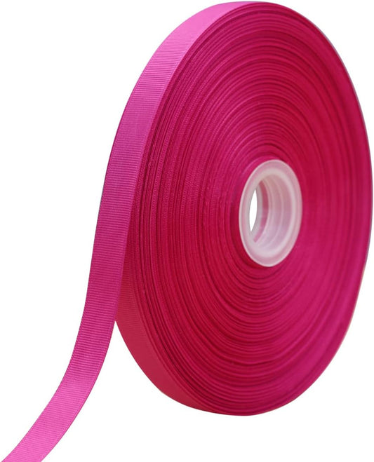 Jesep One Roll 100 Yards Soild Grosgrain Ribbon Boutique Gift Wrapping Package Ribbon, DIY Crafts Bow Hair Headband Accessories Assorted Ribbon #188 (5/8" 15mm, Rose)