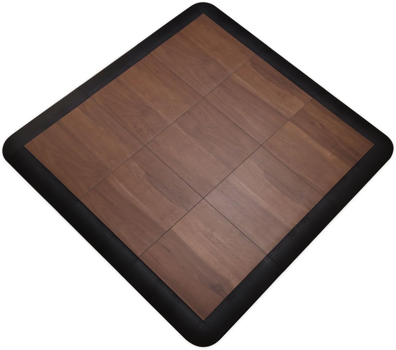 Big Floors 3X3DKMAPLEFLOOR Interlocking Lightweight Plastic Modular Dance Floor Kit (3' x 3'), Dark Maple, 21 Piece