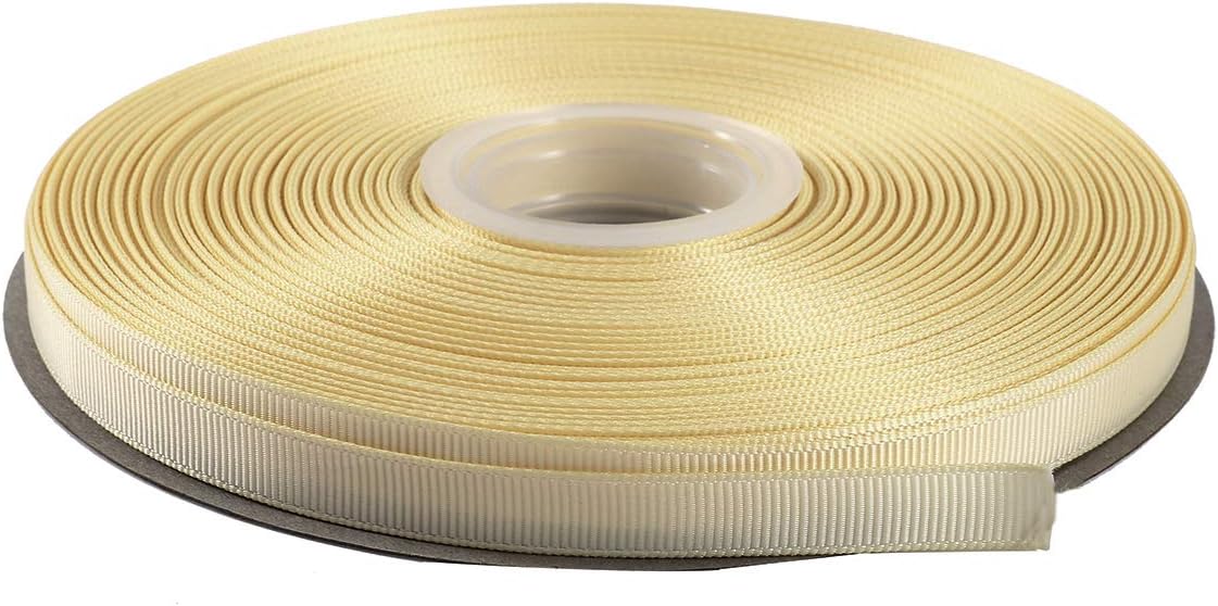 ITIsparkle 3/8" Inch Grosgrain Ribbon 50 Yards-Roll Set for Gift Wrapping Scrap Books Party Favor Hair Braids Baby Shower Decoration Cake Decoration Floral Arrangement Craft Supplies, Ivory Ribbon