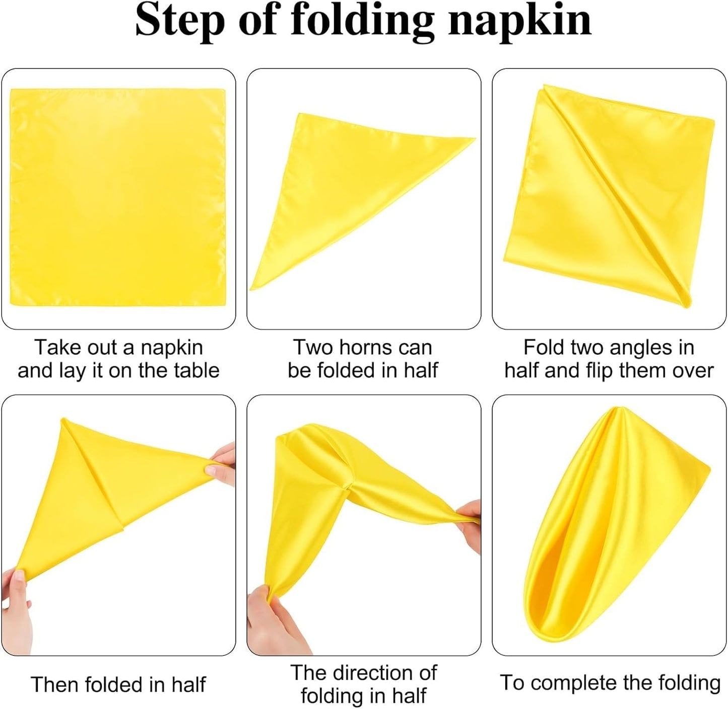 Aneco 12 Pieces Satin Napkins Soft Dinner Napkins Multicolor Square Weddings Table Napkins 17 x 17 Inches for Restaurant Weddings Party Dinner Decoration (Rainbow)