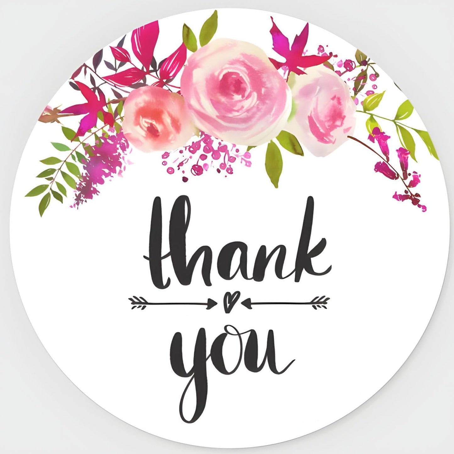 Custom Stickers for Weddings, Birthdays & Businesses - Personalized Labels with Your Logo - Waterproof, Fade and Heat Resistant - Pack of 100-1000 (Wreath H, 3 Inch)