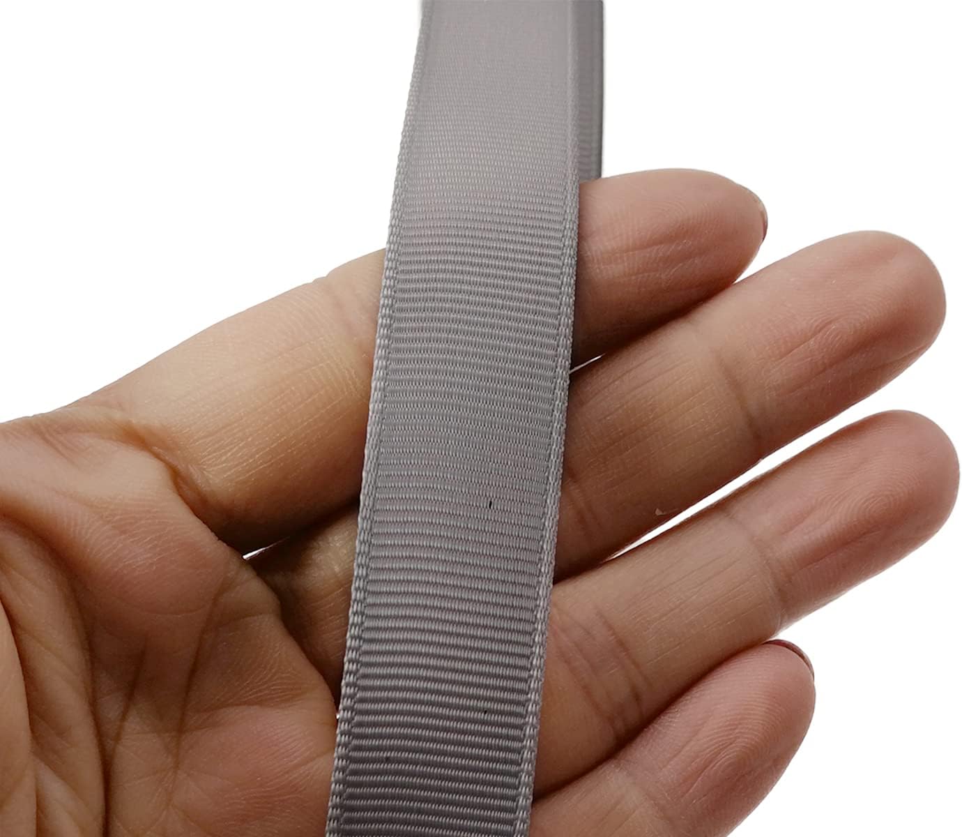 Jesep One Roll 100 Yards Soild Grosgrain Ribbon Boutique Gift Wrapping Package Ribbon, DIY Crafts Bow Hair Headband Accessories Assorted Ribbon#09 (3/4" 20mm, Gray)