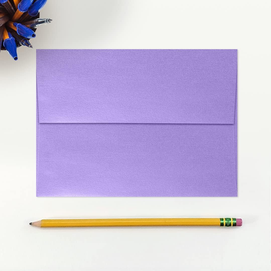 LUXPaper A7 Invitation Envelopes | Peel & Press | 5 1/4" x 7 1/4" | Amethyst Metallic | 80lb. Text | 250 Qty