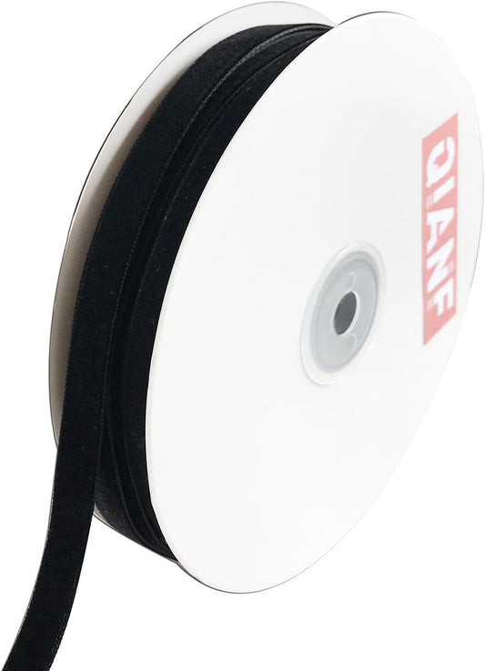 Vintage Black Velvet Ribbon, 3/8 Inch X 25Yd