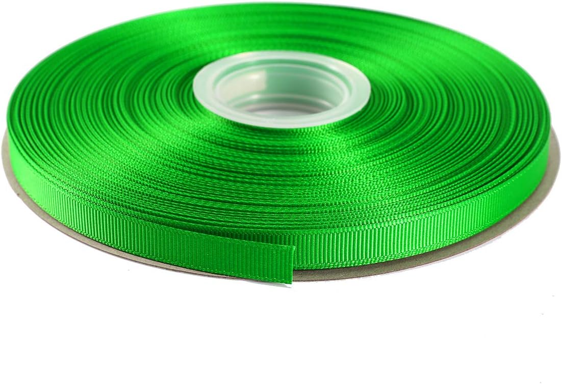 ITIsparkle 3/8" Inch Grosgrain Ribbon 50 Yards-Roll Set for Gift Wrapping Scrap Books Party Favor Hair Braids Baby Shower Decoration Cake Decoration Floral Arrangement Craft Supplies, Emerald Ribbon