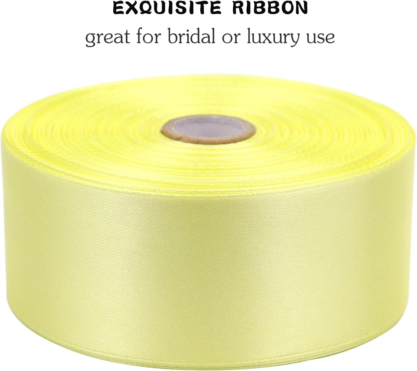 Cream Solid Satin Ribbon 1-1/2 Inch 50 Yards Solid Polyester Fabric Ribbon for Gift Wrapping Wedding Christmas Baby Shower Birthday Party Decoration Handmade Immortal Flower Craft