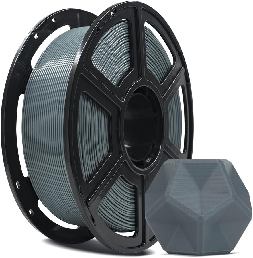 FLASHFORGE 3D Printer Filament, PLA PRO Filament 1.75mm, 1KG Spool (2.2lbs), Dimensional Accuracy +/- 0.02mm for FDM 3D Printers, Better Tenacity & No Knotting (Grey)