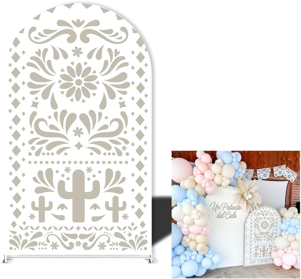 Mexico Theme Arch Stand Covers Fiesta Wedding Party Elastic Fabric Background Birthday Baptismx Baby Shower Decor Props (100x200cm(W40''H78''),G-3742)